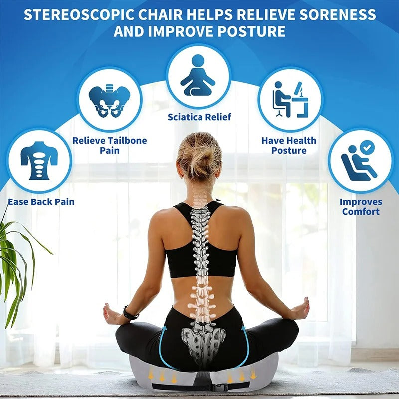 Seat Cushion Adjustable Memory Foam For Sit Bone Pressure Relief