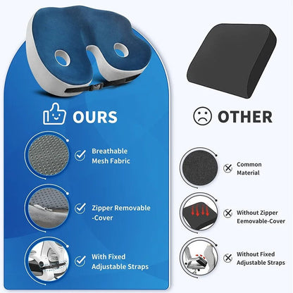 Seat Cushion Adjustable Memory Foam For Sit Bone Pressure Relief