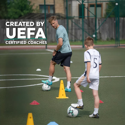 Soccer Training Mat with Video Drills and Grip Socks for Youth Practice