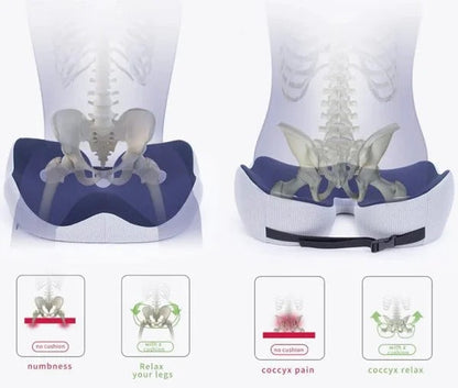 Seat Cushion Adjustable Memory Foam For Sit Bone Pressure Relief