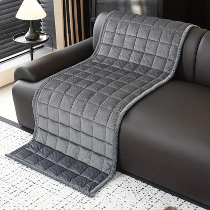 Quilted Sofa Protector with Anti-Slip Backing and Soft Microfiber, Machine Washable
