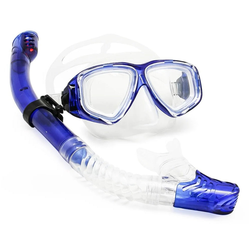 Prescription Dive Mask with Tempered Glass Lens and Panoramic View, Hard Travel Case