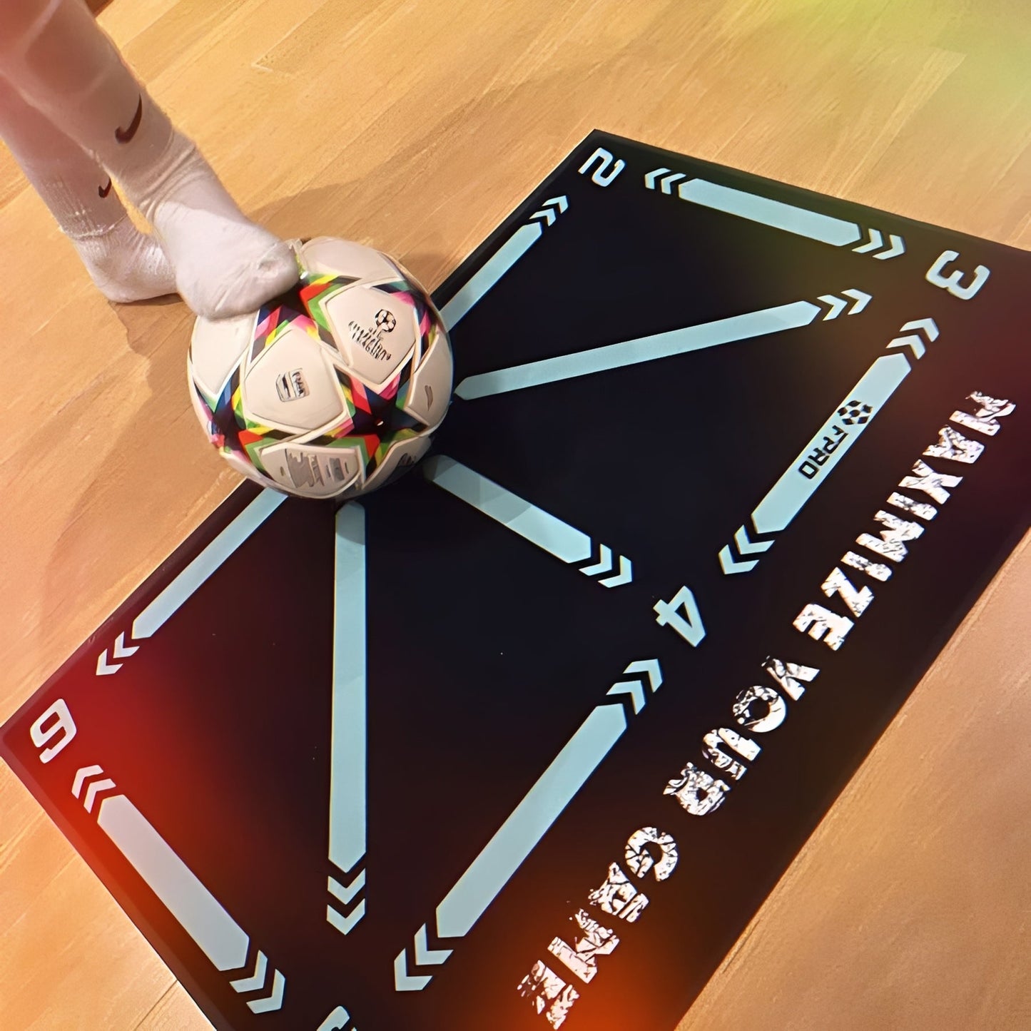 Soccer Training Mat with Video Drills and Grip Socks for Youth Practice