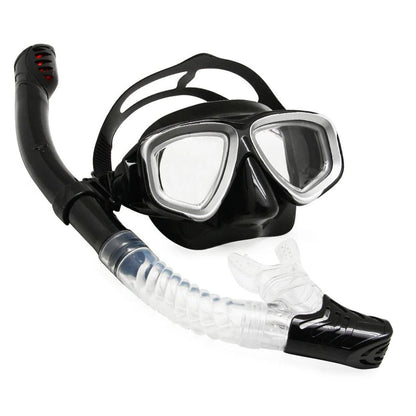 Prescription Dive Mask with Tempered Glass Lens and Panoramic View, Hard Travel Case