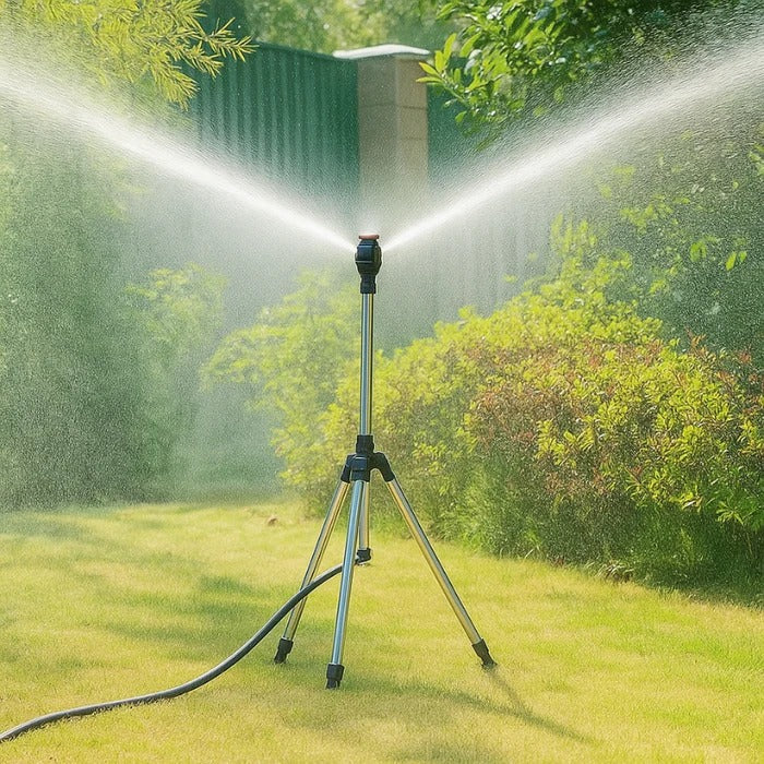 Tripod Sprinkler High-Pressure Rotating Garden Sprayer With Adjustable Height