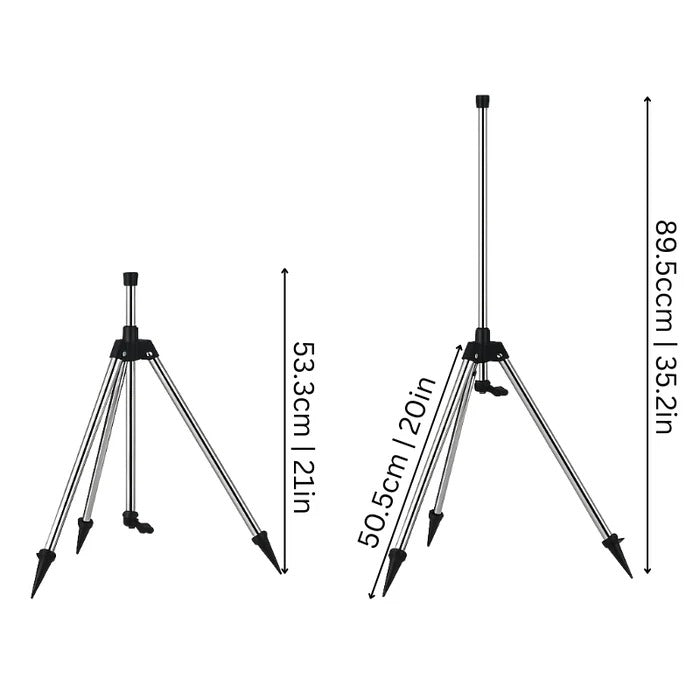 Tripod Sprinkler High-Pressure Rotating Garden Sprayer With Adjustable Height