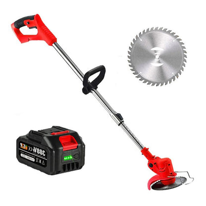 Cordless Grass Trimmer Battery Powered Electric Rechargeable With Adjustable Shaft