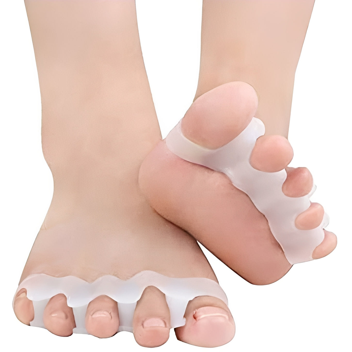 Toe Separators for Bunion Correction with Slim Medical Silicone and Shoe-Ready Fit, 1 Pair