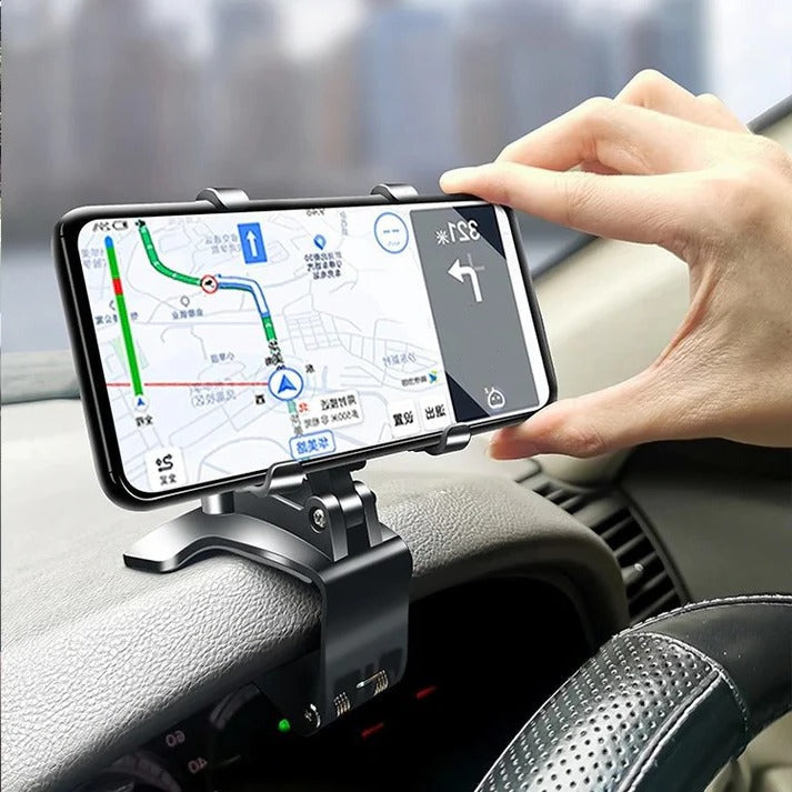 Car Phone Holder Hands-Free Adjustable 360° Rotating Dashboard Windshield Mount