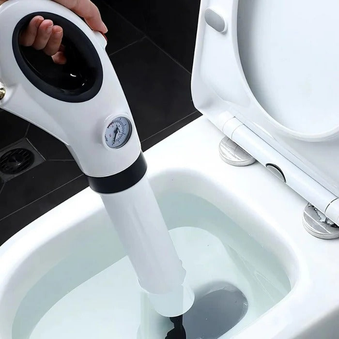 Toilet Plunger High Pressure Drain Unblocker With Heavy Duty Rubber Cup