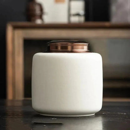 Ceramic Pet Urn with Secure Closure and Moisture-Resistant Finish, Small/Medium Capacity