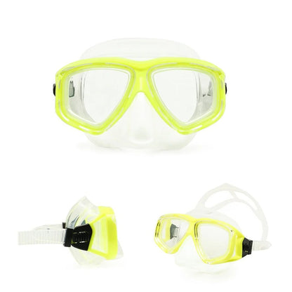 Prescription Dive Mask with Tempered Glass Lens and Panoramic View, Hard Travel Case
