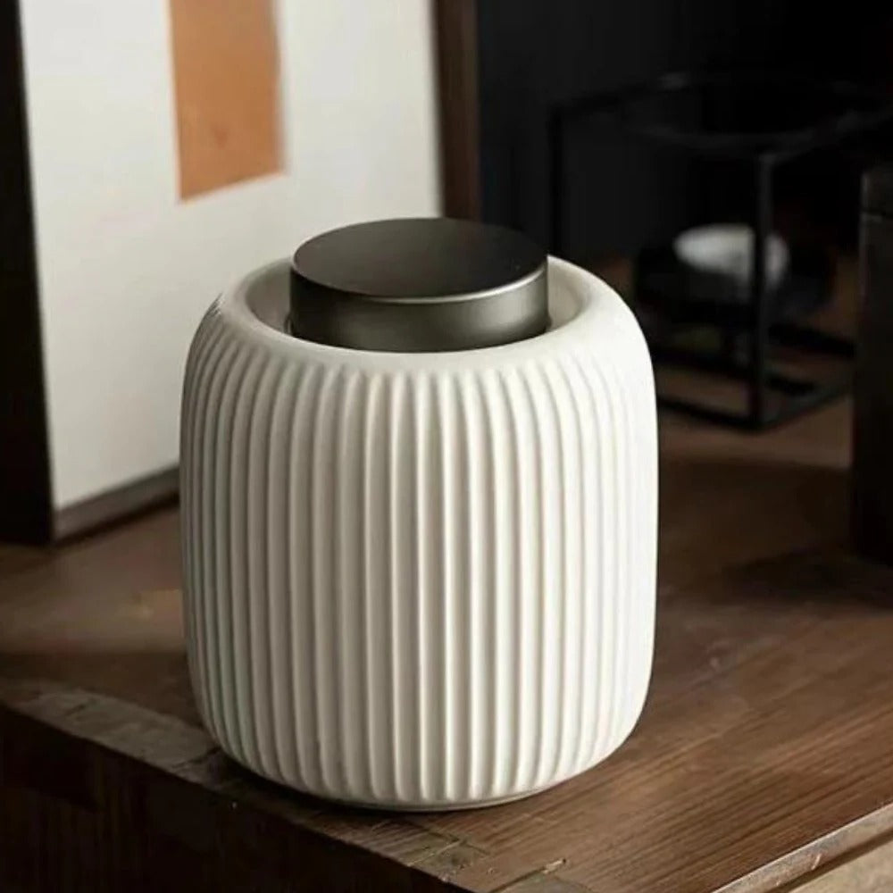 Ceramic Pet Urn with Secure Closure and Moisture-Resistant Finish, Small/Medium Capacity