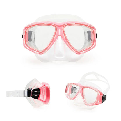 Prescription Dive Mask with Tempered Glass Lens and Panoramic View, Hard Travel Case