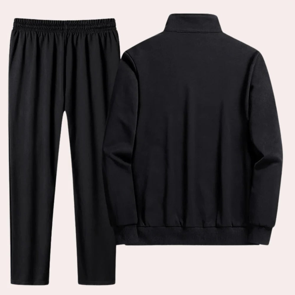 Men's Tracksuit Comfortable Breathable Slim-Fit Zip-Up Jacket And Pants Set