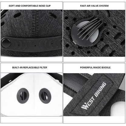 Reusable Face Mask with Adjustable Fit and Replaceable Filter, Machine Washable