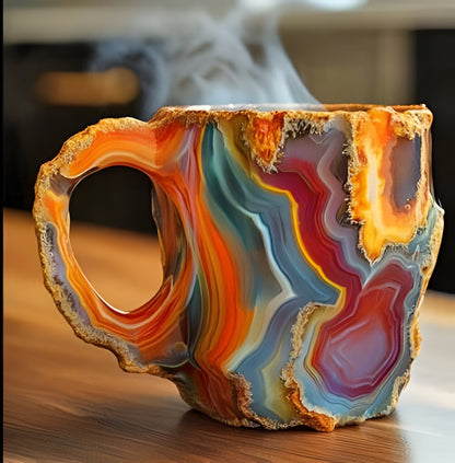 Coffee Mugs Mineral Crystal Glass For Hot And Cold Beverages