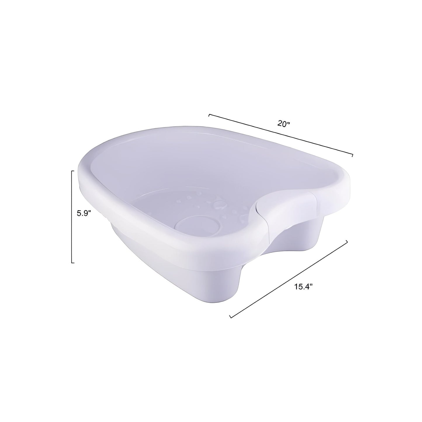 Foot Soak Basin with Reinforced Rim and Textured Massage Base, 3-Gallon Capacity