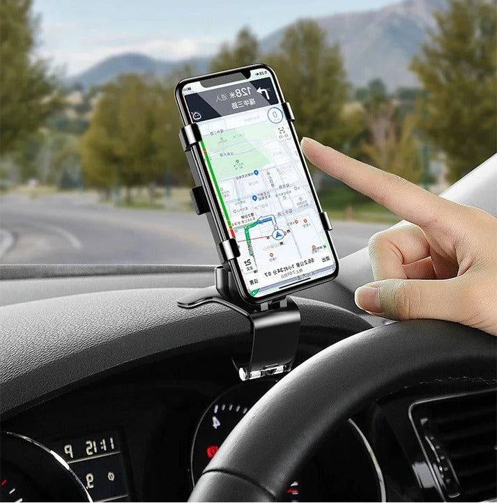 Car Phone Holder Hands-Free Adjustable 360° Rotating Dashboard Windshield Mount