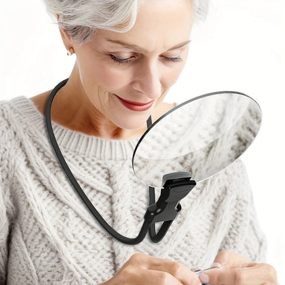 Hands-Free Magnifier with 5x Optical Lens and Flexible Gooseneck, Neck Strap Mount