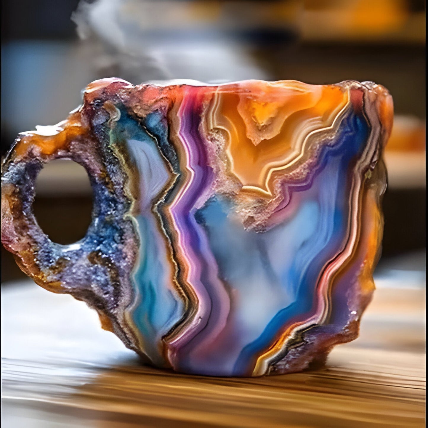 Coffee Mugs Mineral Crystal Glass For Hot And Cold Beverages