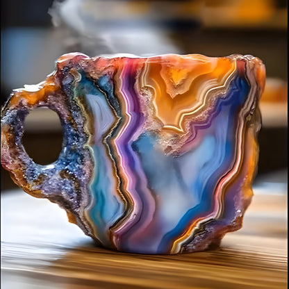 Coffee Mugs Mineral Crystal Glass For Hot And Cold Beverages