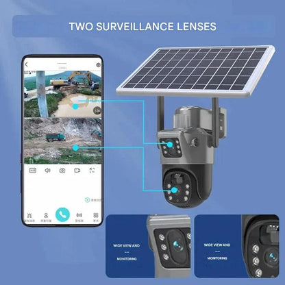 4K Wireless Security Camera DualGuard Outdoor Indoor Night Vision Two-Way Audio