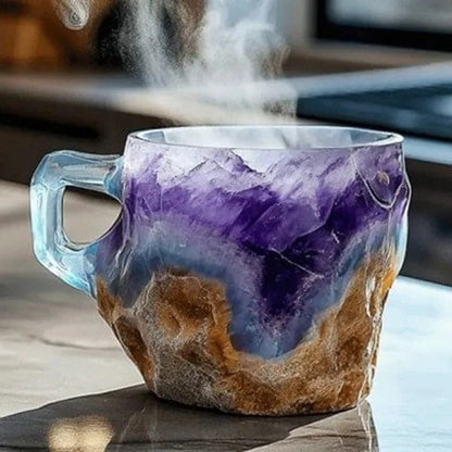 Coffee Mugs Mineral Crystal Glass For Hot And Cold Beverages
