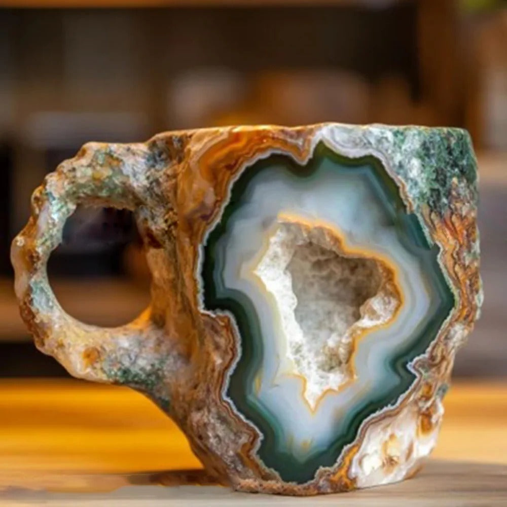 Coffee Mugs Mineral Crystal Glass For Hot And Cold Beverages
