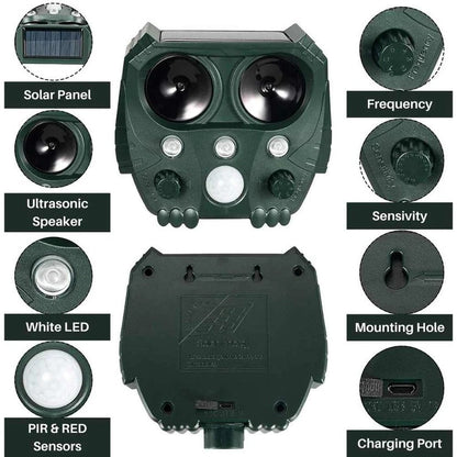 Ultrasonic Animal Repeller For Cats, Dogs, Foxes, Rats And Squirrels