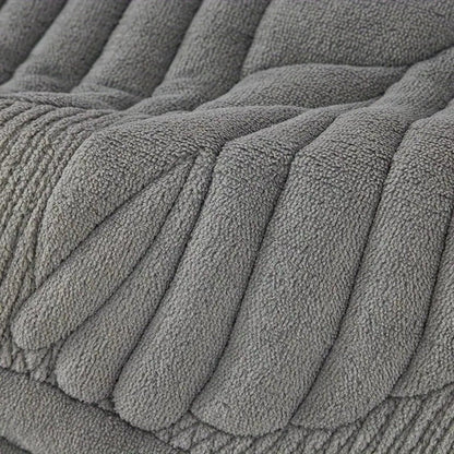 Recliner Slipcover with Non-Slip Backing and Stretch Fit, Microfiber Leaf Pattern