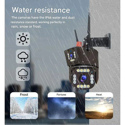 4K Wireless Security Camera DualGuard Outdoor Indoor Night Vision Two-Way Audio
