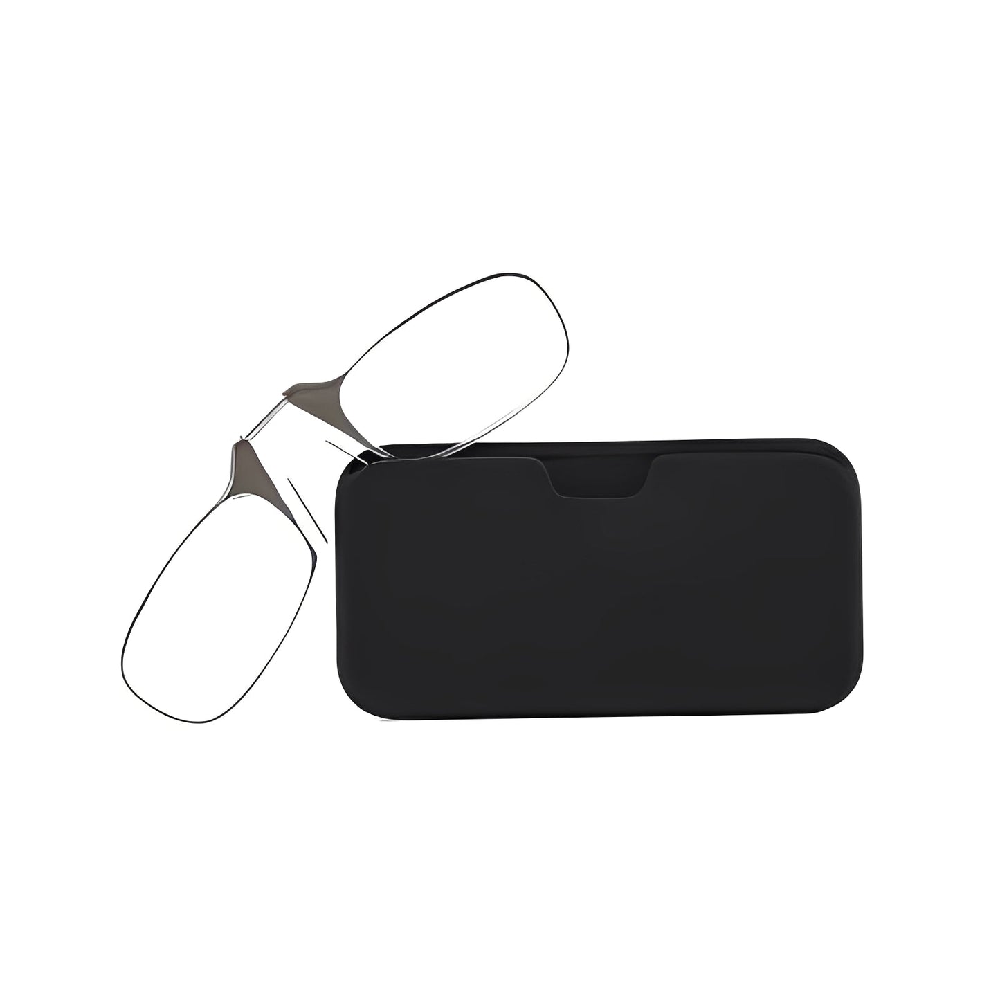 Clip-On Reading Glasses with Silicone Nose Pads and Armless Foldable Design, Wallet-Sized