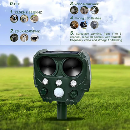 Ultrasonic Animal Repeller For Cats, Dogs, Foxes, Rats And Squirrels