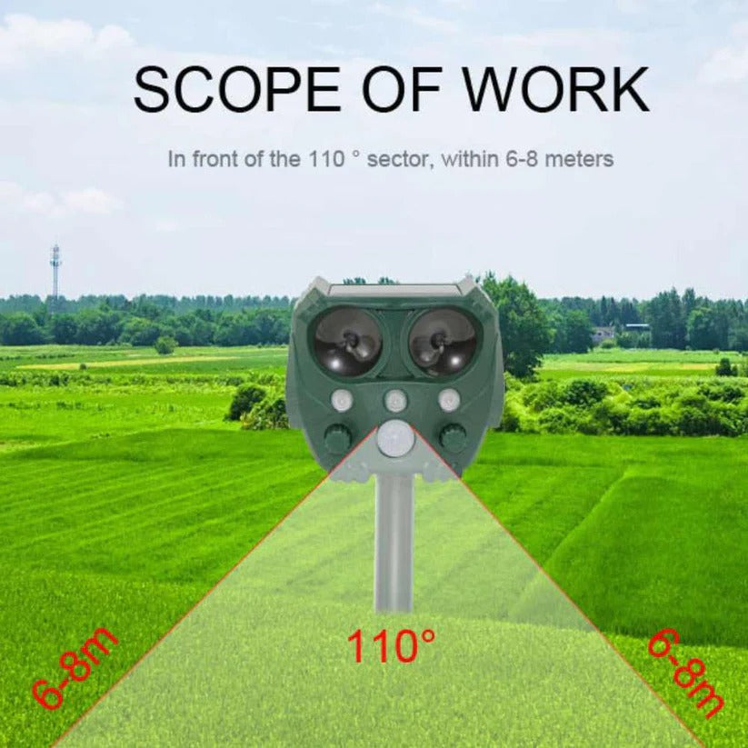 Ultrasonic Animal Repeller For Cats, Dogs, Foxes, Rats And Squirrels