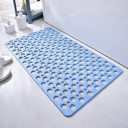 Shower Safety Mat with Suction Cups and Raised Traction Bumps, Mildew Resistant