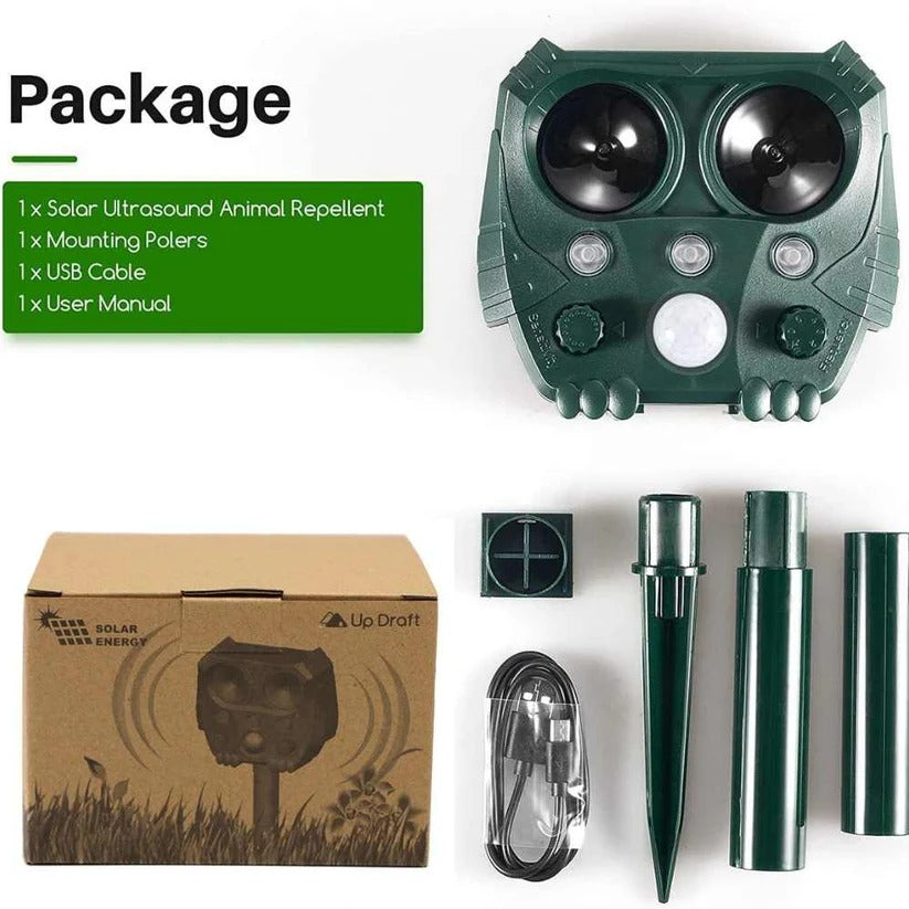 Ultrasonic Animal Repeller For Cats, Dogs, Foxes, Rats And Squirrels