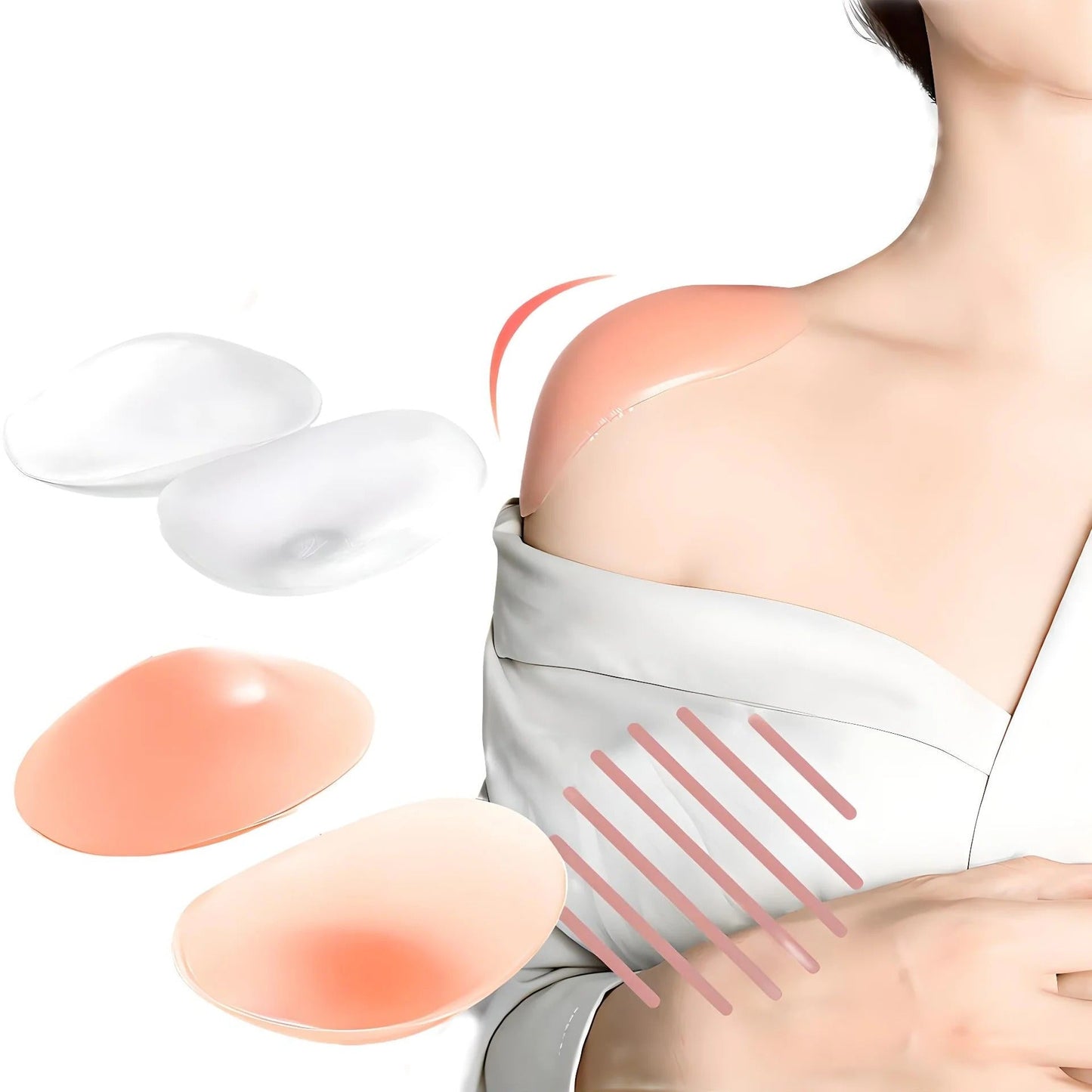 Shoulder Pads for Women with Silicone Non-Slip Grip and Low-Profile Breathable Design