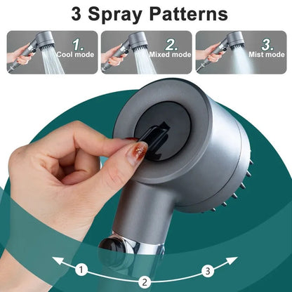 Showerhead High Pressure Handheld Rainfall Adjustable Water-Saving Easy Install