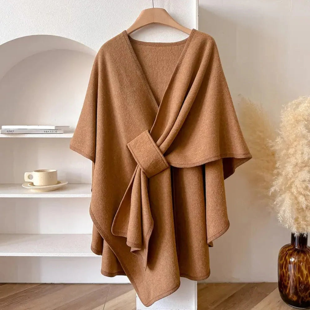 Layering Wrap with Windproof Microfiber and Featherless Insulation, Draped Fit