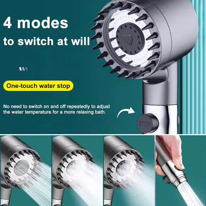 Showerhead High Pressure Handheld Rainfall Adjustable Water-Saving Easy Install
