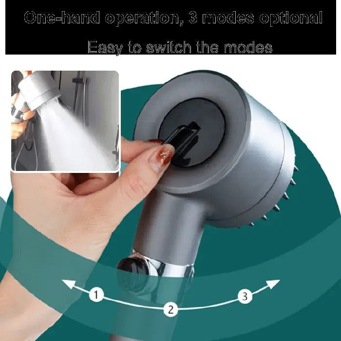 Showerhead High Pressure Handheld Rainfall Adjustable Water-Saving Easy Install
