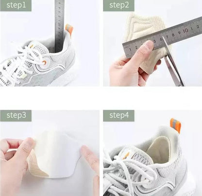 Gel Heel Pads with Self-Adhesive Backing and Shock Absorption, Low-Profile Breathable