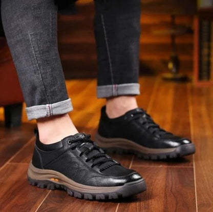 Men's Supportive Leather Shoes With Arch Support And Cushioned Insoles
