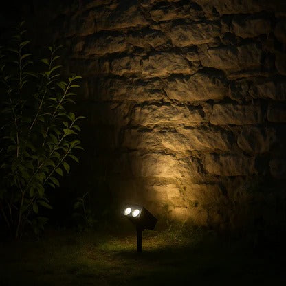 Solar LED Spot Light Adjustable Multi-Zoom Beam Rechargeable Outdoor Garden Pathway Lighting