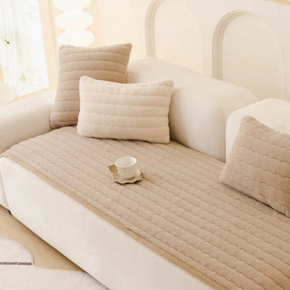 Microfiber Sofa Cover with Non-Slip Backing and Pet-Resistant Finish, Machine Washable