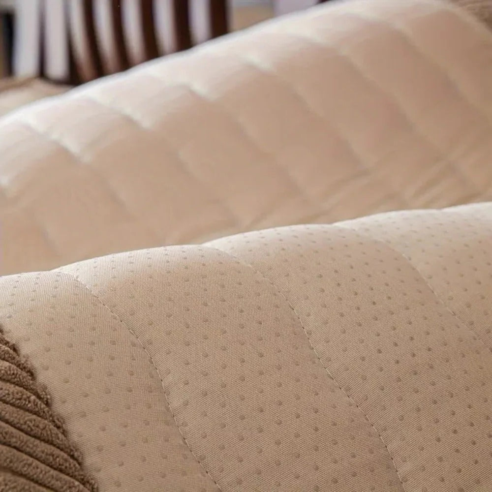 Microfiber Sofa Cover with Non-Slip Backing and Pet-Resistant Finish, Machine Washable