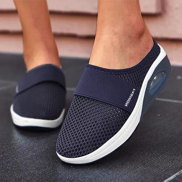 Supportive Wedge Sandals Slip-On Slippers With Arch Support For Women