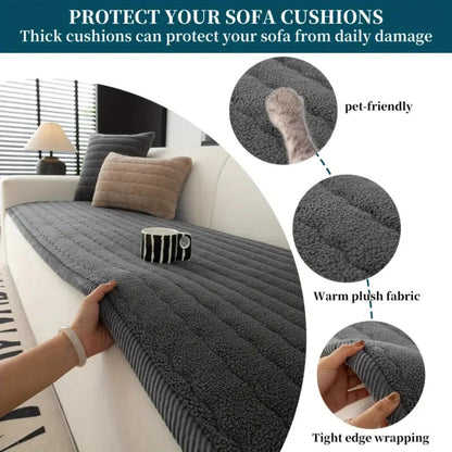 Microfiber Sofa Cover with Non-Slip Backing and Pet-Resistant Finish, Machine Washable