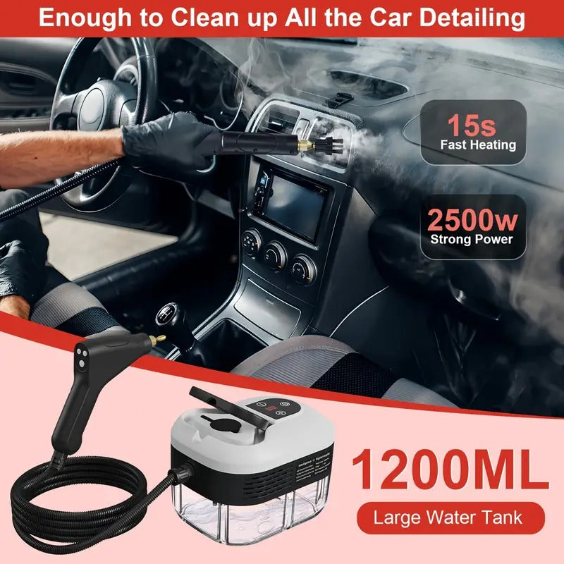 Steam Cleaner 2500W High Pressure With Protective Gloves Included